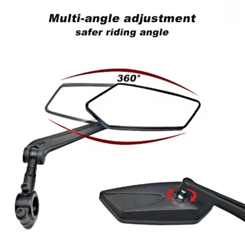 Bike Mirror 360 Degree Rotatable Cycling Rear View Mirrors Handlebar Rearview Mirror Safe Mirror