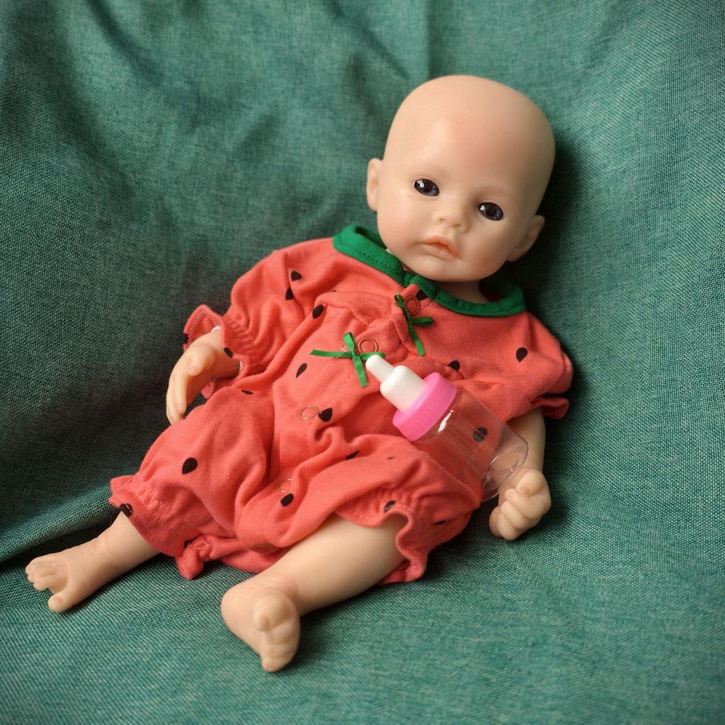 13-Inch Meadow Mini Silicone Reborn Doll - Blue Sea Edition