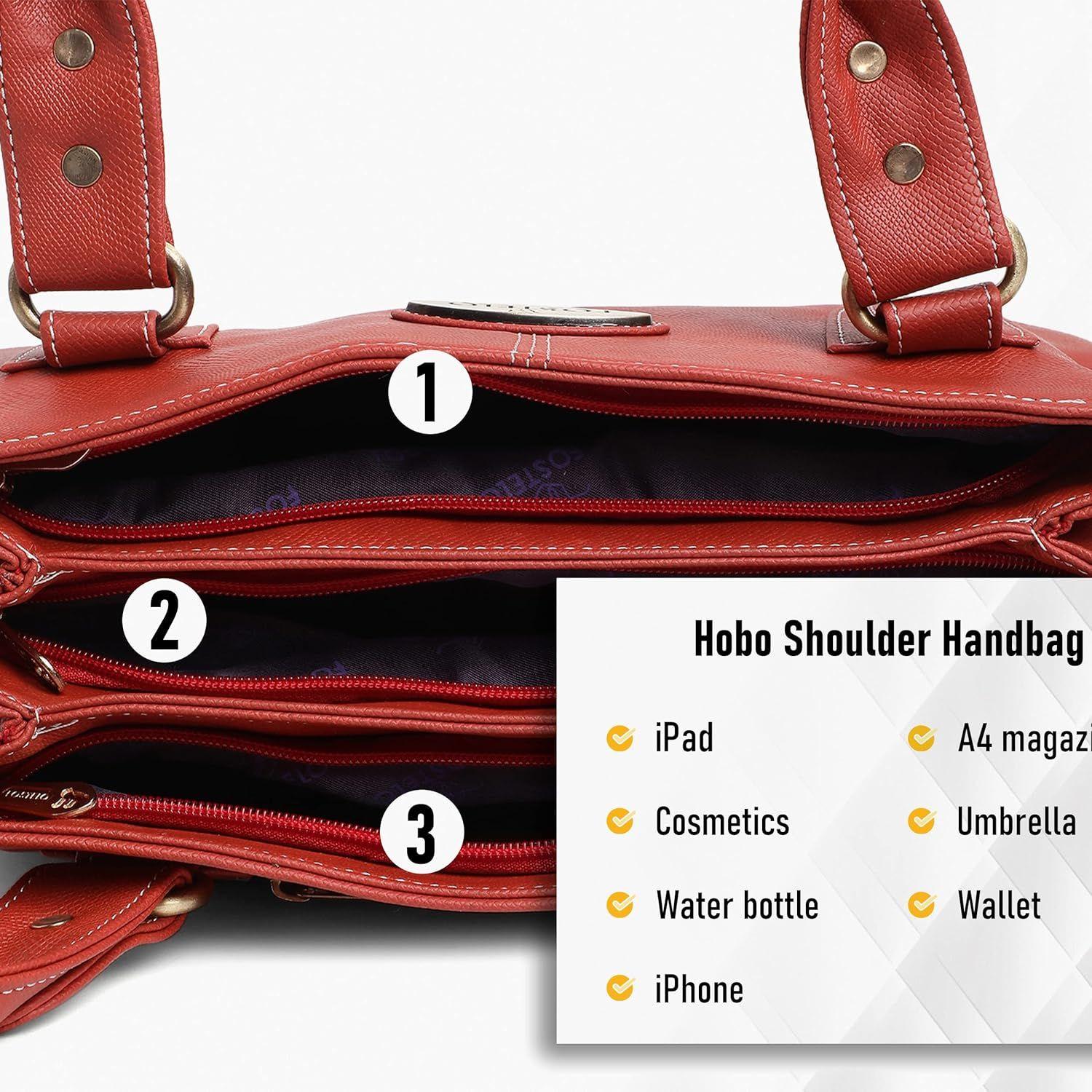 Женская сумка Catlin из искусственной кожи (большой) 9 x 14 x 4 in красный — фото 5