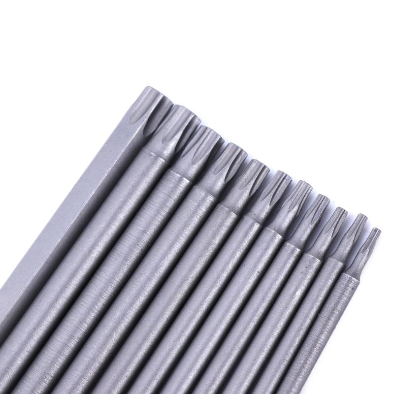 Set di Inserti per Cacciavite Torx a Testa Torx Lungo 200mm/7.9" Set di Inserti Torx di Sicurezza Magnetici Antimanomissione Punta per Trapano Esagonale 1/4"