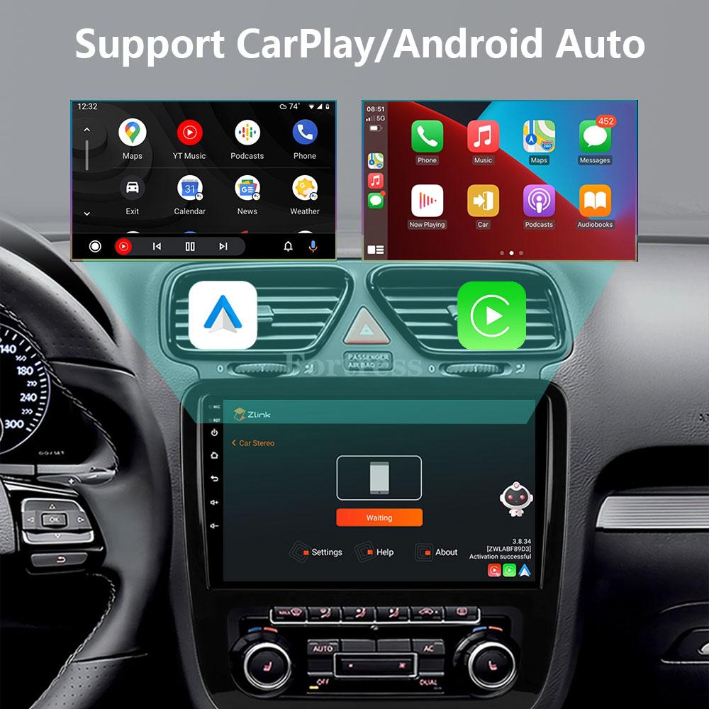 Fortress AI Voice Wireless CarPlay Android Auto Radio pentru Volkswagen Scirocco 2008-2013 4G Multimedia Auto GPS 2din radio auto