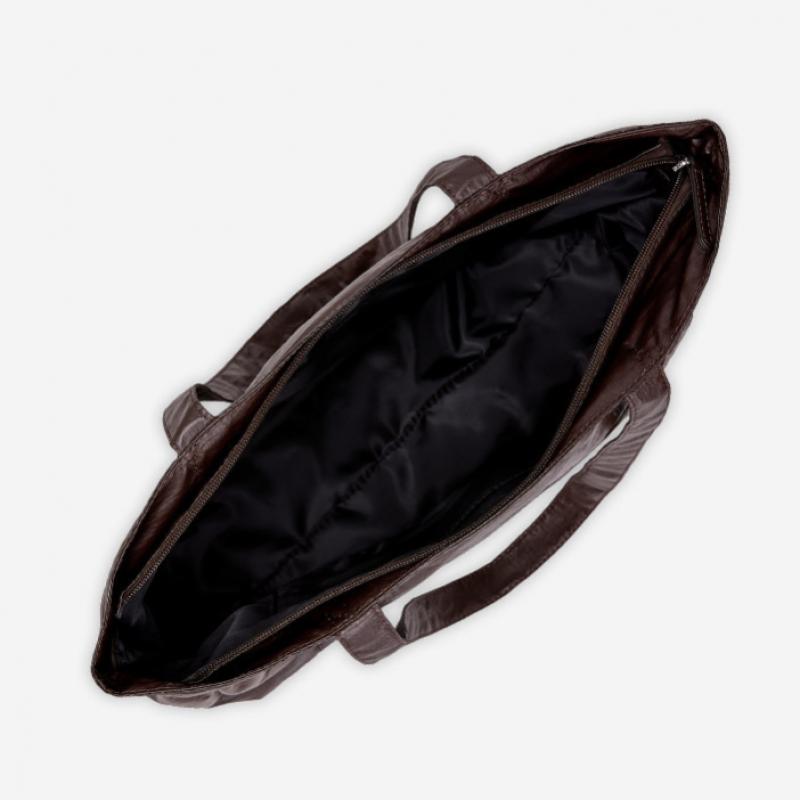 By Esquire Women Ciel Pocket Shirring Shoulder Bag Brown