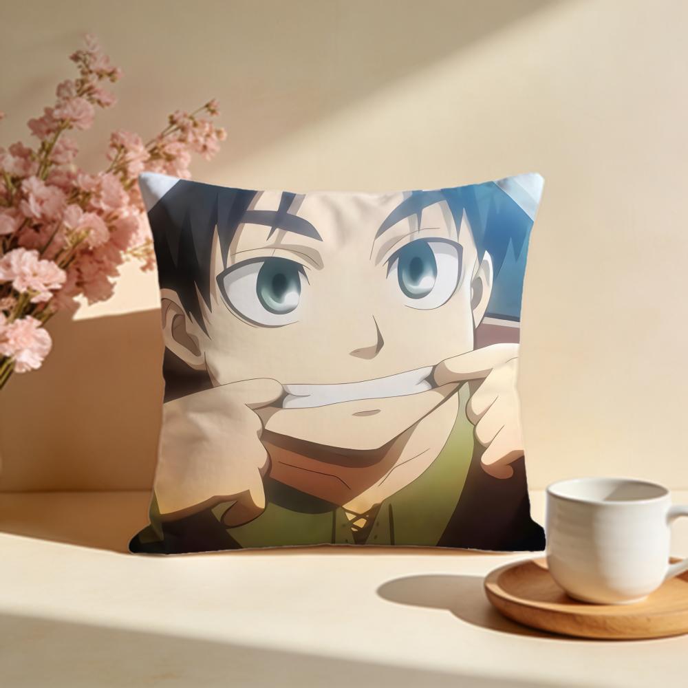 Fashion AAttack on Titanable Cushion Cover Stylish Washable Pillow Cover Ideal for Couch Bedroom Car Decoration