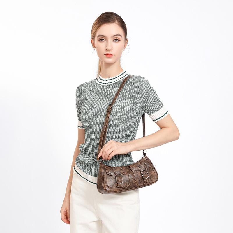 Autumn Winter New Vintage Underarm Bag Women's Fashion Trendy High-Quality Crescent Bag Popular Shoulder