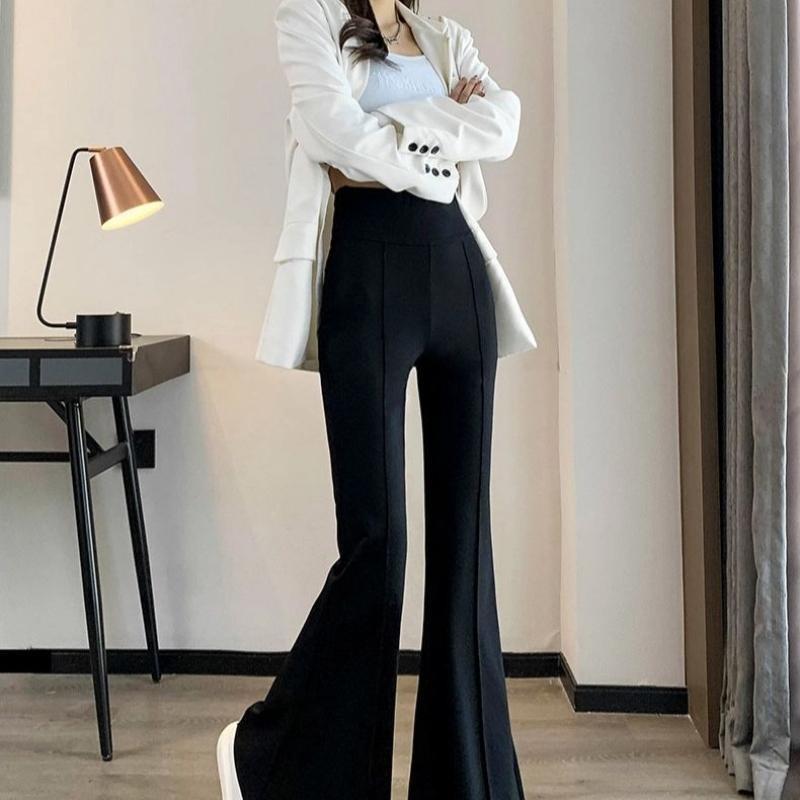 Trendy High-waisted Bell-bottom 2025 Micro-flare Broek Nieuwe Zomermode Veelzijdige Slanke Casual Broek