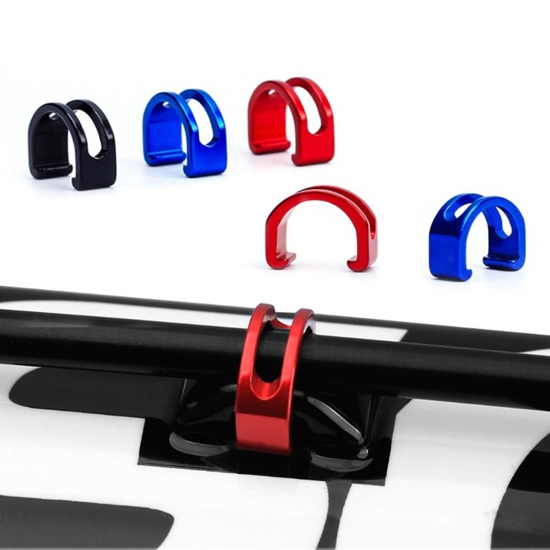 10Pcs Aluminum Alloys Bicycles Cable Clip Brake Cable Housing Clip Fixed Clamps Brake Derailleurs Shifts Cable Clip