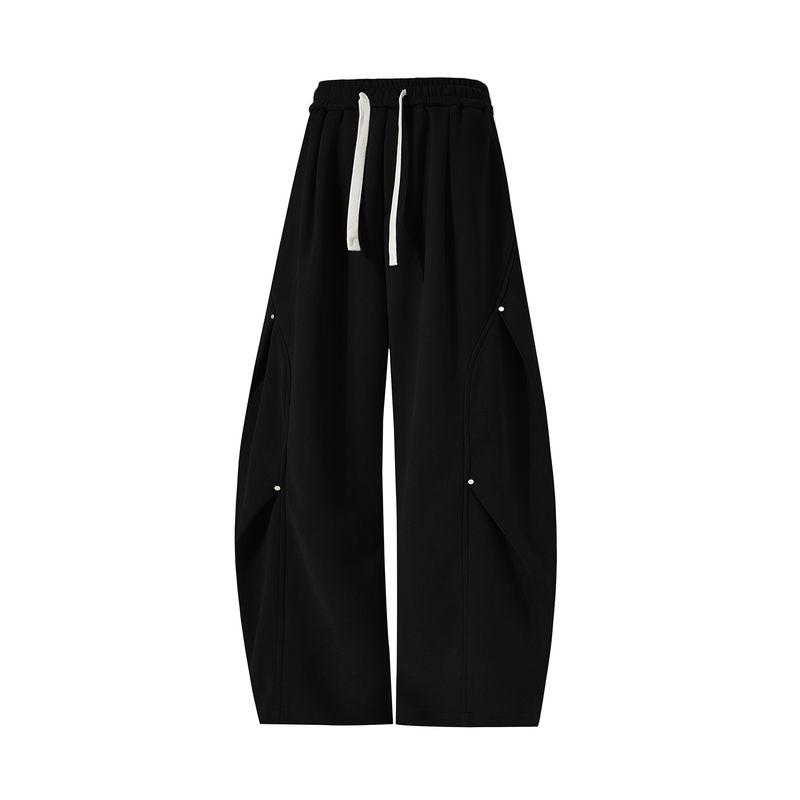 

Dream Made American-Style Rivet Pleated Army Green Casual Pants for Men, Autumn Design Straight-Leg Scimitar Pants Black 2XL