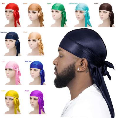 Star Satin Silk Head Wrap Cap for Men Women Waves,Premium Satin Deluxe Bandana Men,Long Tail,Thin Breathable,for Hip Hop