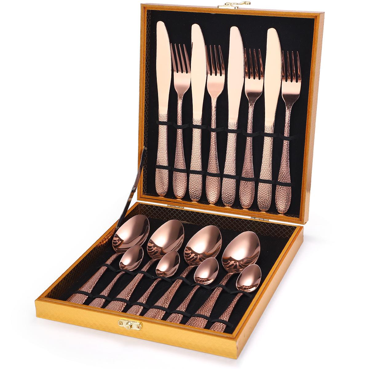 

Набор столовых приборов из нержавеющей стали, 16/24/36 предметов, домашний нож, вилка и ложка для западной кухни, подарочная коробка