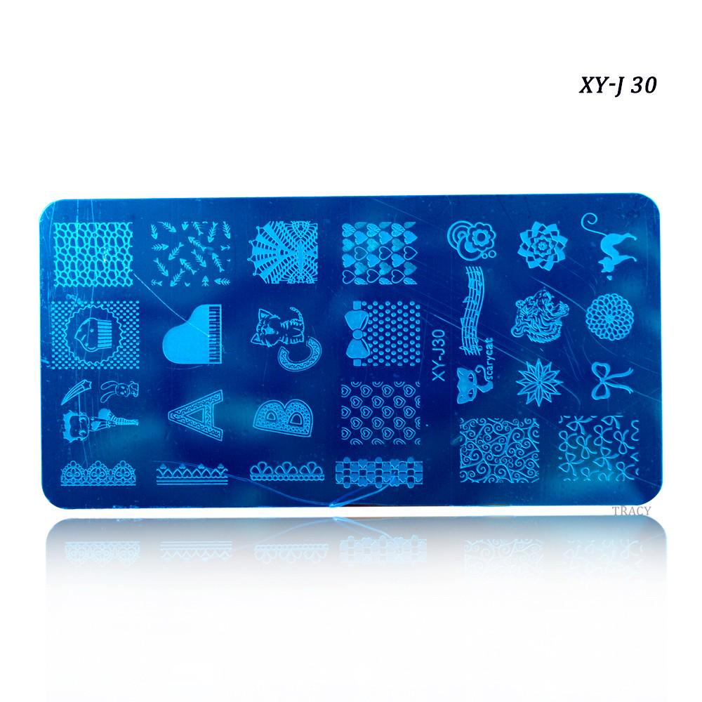 Nail Art Stamping Plates Stencils Lace Flowers Beauty Stamp Polish Printing Nail Art Templates