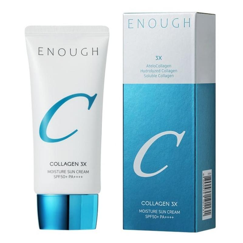 

Солнцезащитный крем для лица с коллагеном Collagen 3X Moisture Sun Cream SPF 50+ Enough 50 мл