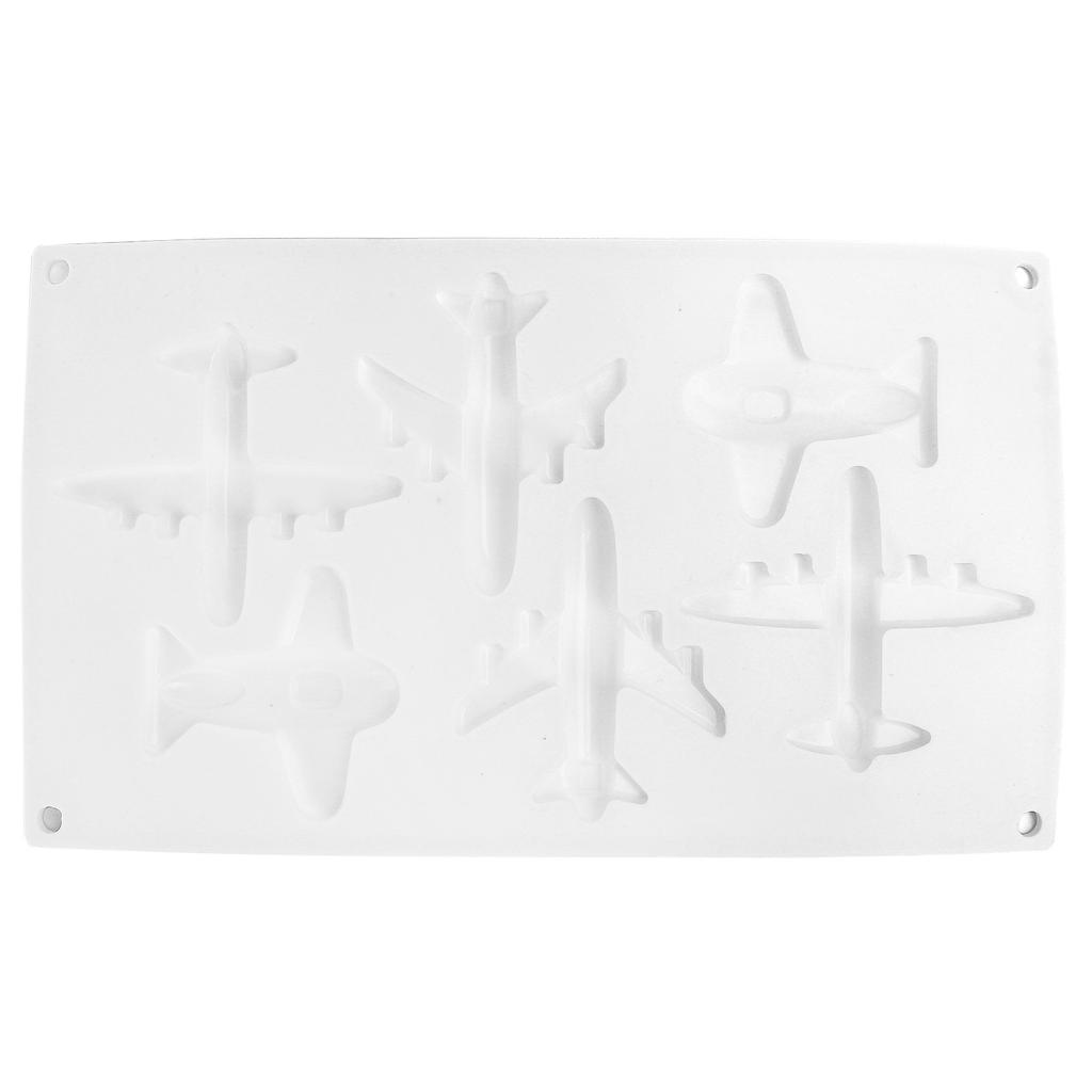 6 Grid Airplane Shape Mold Silicone Baking Chocolate Cake Decoration Mold for Kitchen Home