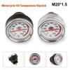 ZG Universal Motorcycle Oil Temp Gauge Oil Filler Plug M30x1.5 M20x1.5 M20x2.5 0‑200℃ Pointer Meter Silver Black Aluminum Part