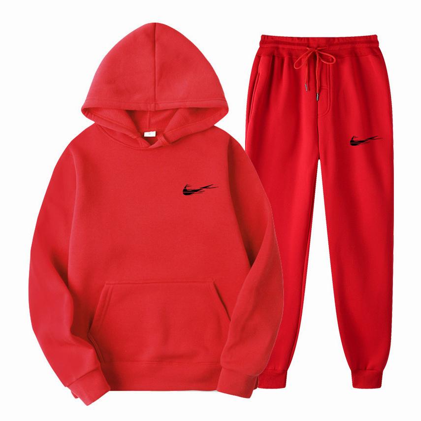 2022 Sportswear Tuta da uomo Pantaloni con cappuccio invernale 2 pezzi  Felpa con cappuccio da corsa Felpa da uomo con marchio Sport Jogging  Pantaloni della tuta Da uomo acquista in modo economico —