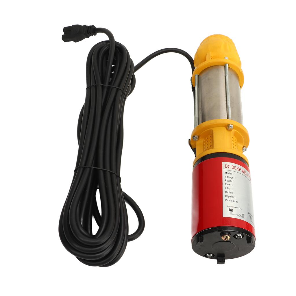 DC-Tiefbrunnenpumpe, 400 W, 18 m Hub, 6 m3/h, großer Durchfluss, Solar-Tauchtiefbrunnenpumpe mit 1 Zoll und 1,5 Zoll