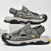 Herrsandaler Sommar Mesh Andningsbara Strandskor Mjuk Sula Anti-Slip Sport Herrskor Utomhus Bekväma Flip Flop Sandaler