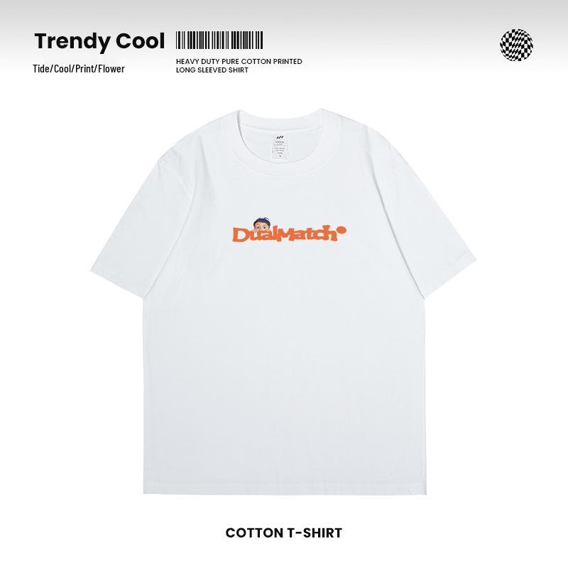 

Japanese Minimalist Men s Loose-Fit Pure Cotton Crew Neck White T-Shirt, Short-Sleeved, 230g 2XL (155-170 lbs)