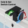 LED Sink Faucet Single Handle Toilet Hot Cold Water Mixer Tap Waterfall Bathroom Basin Faucet RGB Color Bathroom Mixer Tap