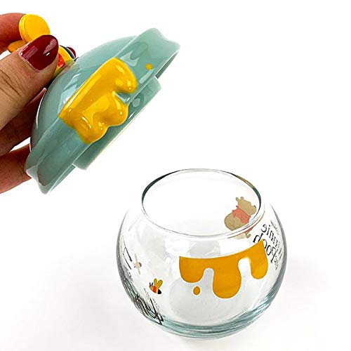 Sun Art Disney Winnie the Pooh Glass Canister Honey Pot SAN3288