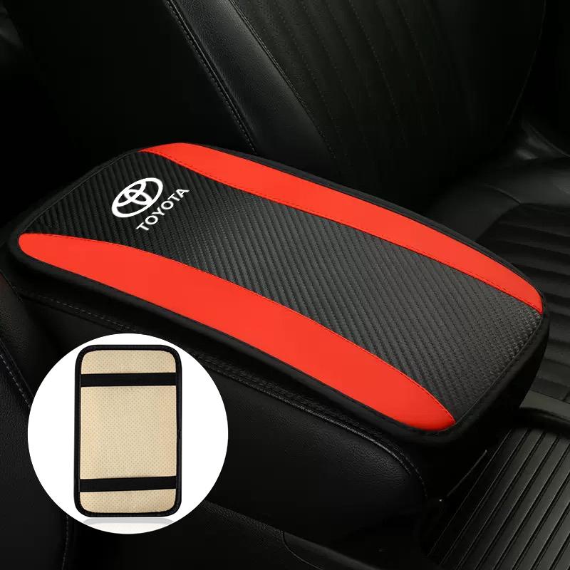 Leather For Toyota Corolla Prado Aqua Hilux Rav4 Prius Yaris Aygo Car Armrest Pad Arm Rest Protection Cushion Auto Accessories OQ6 6q