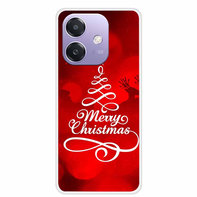 Christmas Phone Cases for OPPO A3 A3x 4G 5G Case Transparent Snowman Soft Santa Claus Silicone Back For A3 A3x TPU Clear Cases