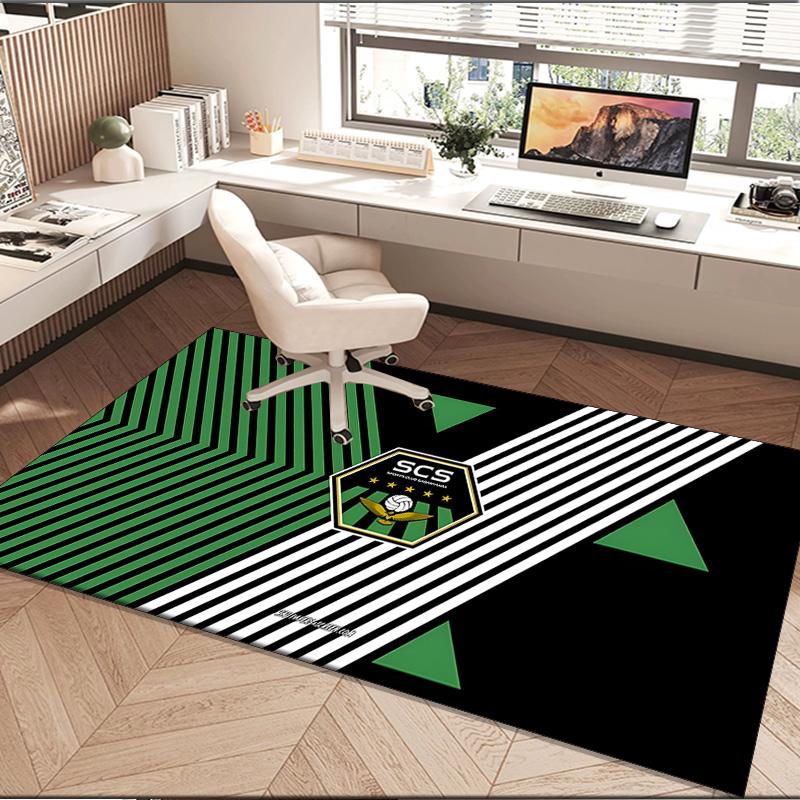 1 Stück Teppich Sassuolo Fußballwappen Design Teppich, Stuhlteppich, Läufer für Büro Schlafzimmer Wohnzimmer Schlafzimmer, Fußabtreter Dekoration Weihnachts-Fan-Geschenke