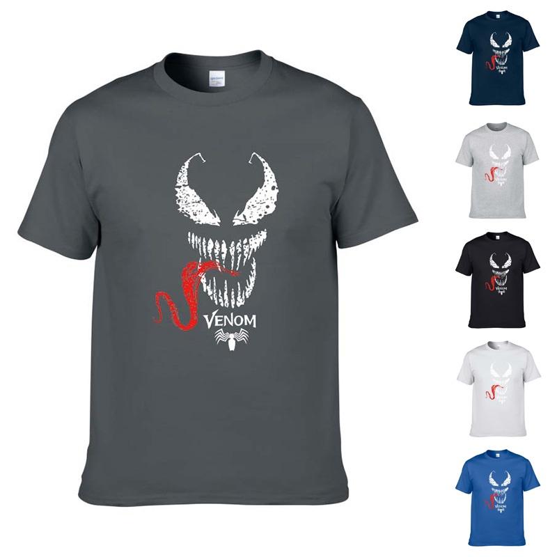 Quality Comic Venom Spider-man Men Cotton Short Sleeve Crew Neck T-shirt**