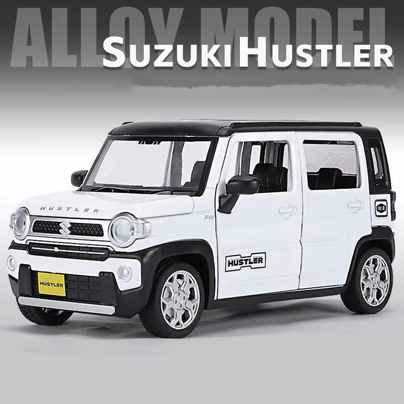 1:22 SUZUKI HUSTLER Alloy Car Model Diecast Metal Off-Road Vehicle Car Model Sound and Light Simulation Collection Kids Toy Gift