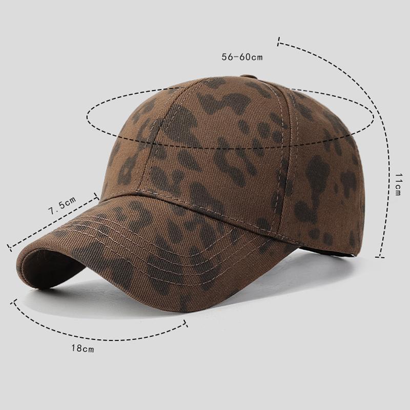 Leopard Hard Top Baseball Cap Outdoor Sun Hat