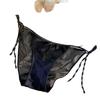 Sexy panties Sexy pure lace lace straps on both sides can be untied satin briefs Summer thin