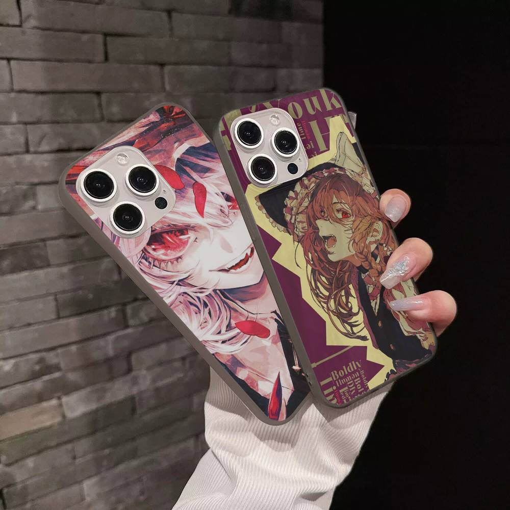 Classic Game Touhou Project For IPhone 17 16 15 11 12 13 14 Pro Max Plus Pro Corrugated Translucent Back Phone Cover