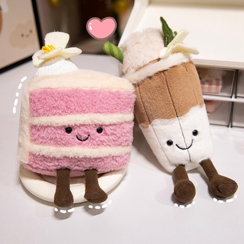 Плюшевая игрушка JC Heart Bear Пирог «Треугольник» и пирог «Магнолия Латте Молочный чай»