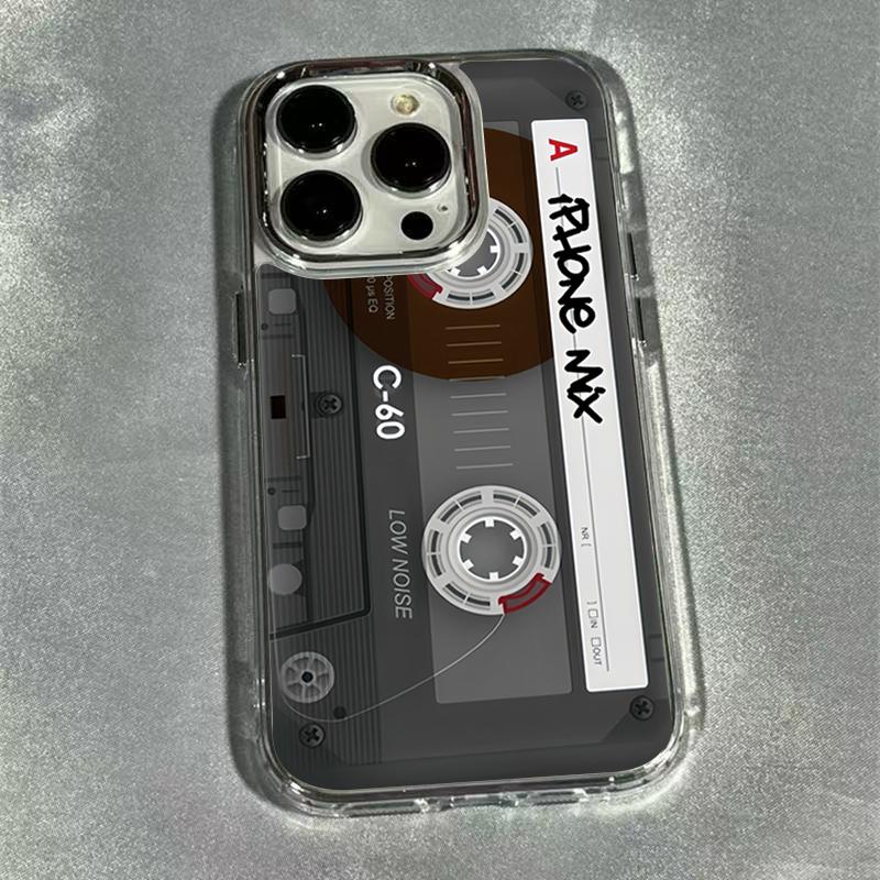 Intage Cassette Tape Photo Frame Soft Phone Case For iPhone 17 Air 16 e 15 14 13 12 11 Pro Max Plus SE Shockproof Cover