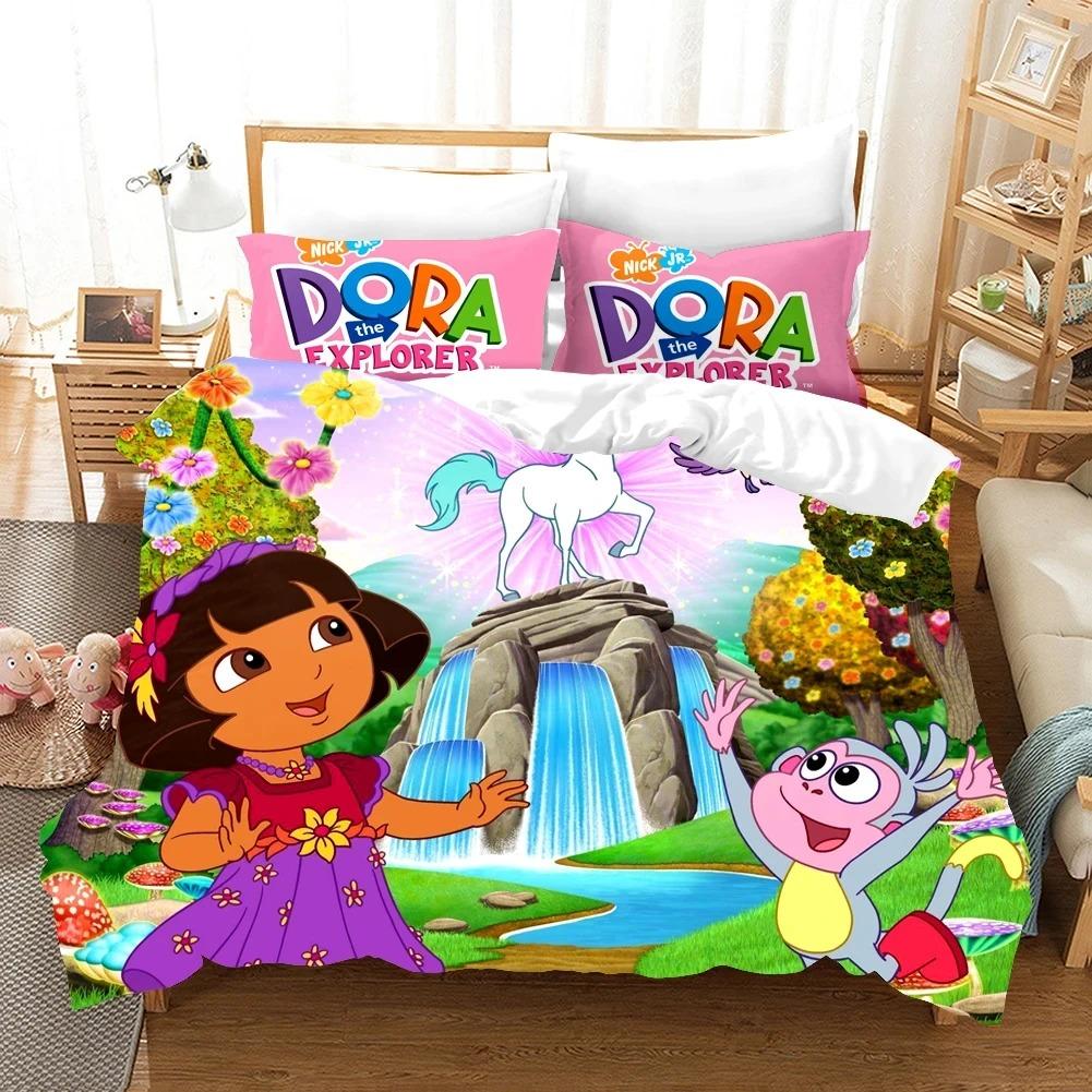 

Комплект постельного белья Explorer Cartoon D-doras, пододеяльник, комплект постельного белья, пододеяльник, наволочка, одеяло размера king-size, комплект постельного белья для мальчиков и взрослых 70x133cm 2pcs