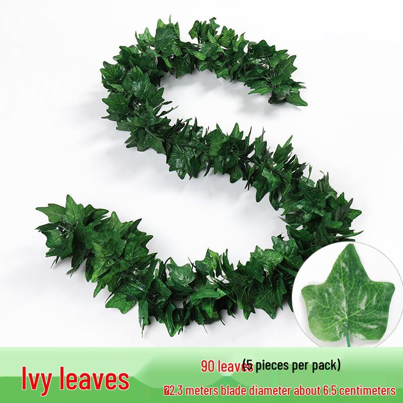 Rattan Vine Decorative Fake Leaves for Ceiling and Pipe Covering