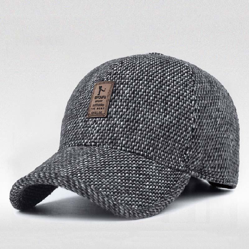 Winter Men's Cotton Hat Outdoor Sports Baseball Hat Korean Edition Warm Plush Ear Protection Hat Autumn Winter