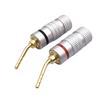 Gold-Plated Copper 2MM Banana Plug for Power Amplifier & Speaker, Solderless Aluminum Connector