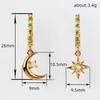 2024 Trend Earrings, Asymmetrical Star Moon Diamond Earrings, Temperament Versatile Ear Buckles