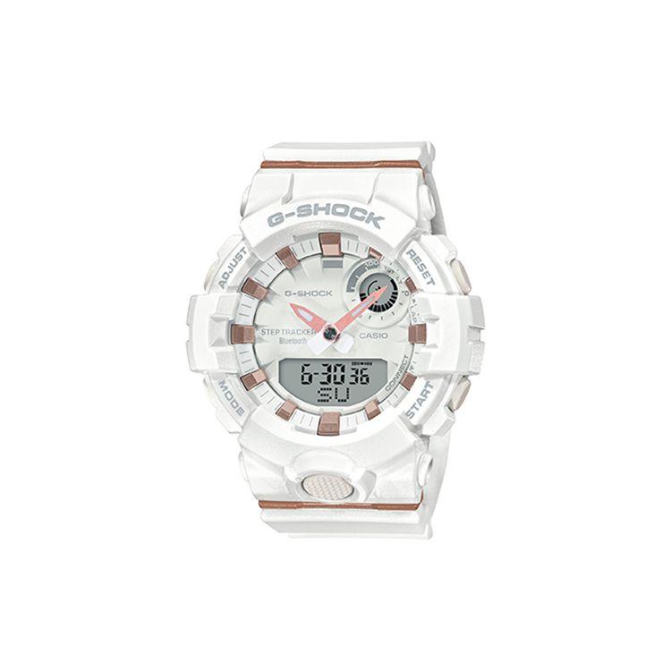 Casio G-Squad GMA-B800 Bluetooth Fitness Multi-Function 200M Waterproof Quartz Resin Strap Watch Women watches White GMA-B800-7APR Regular Watch Box,White