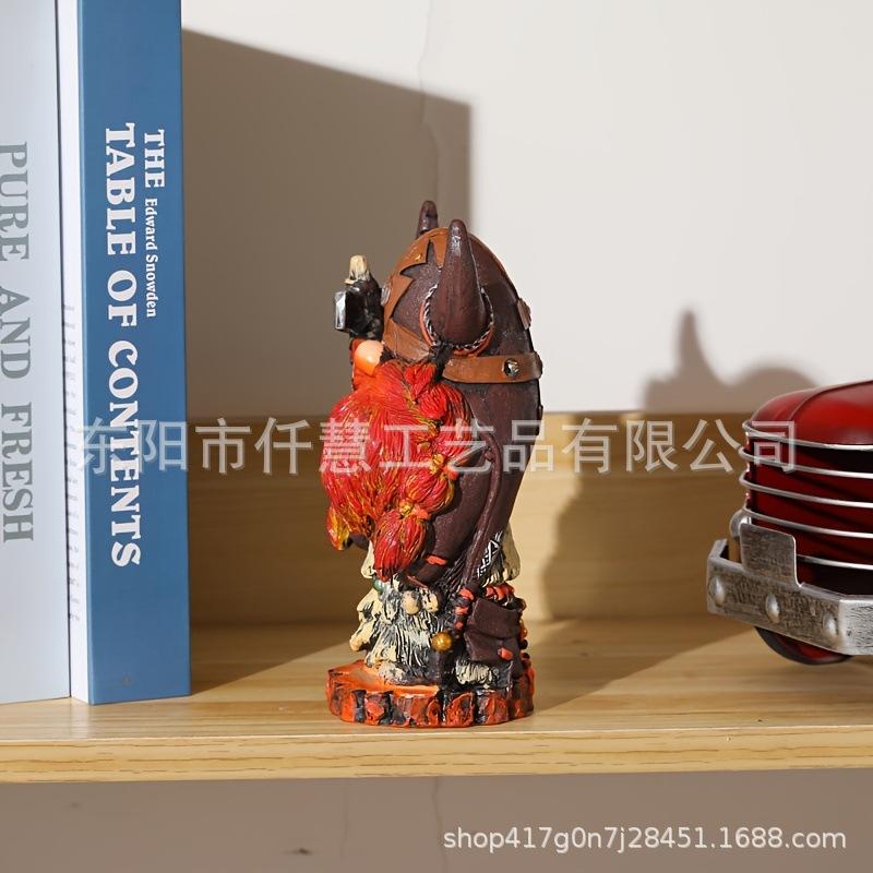 Halloween Viking Warriors Tauren Gnomes Resin Crafts Ornament Home Creative Decoration Ornament