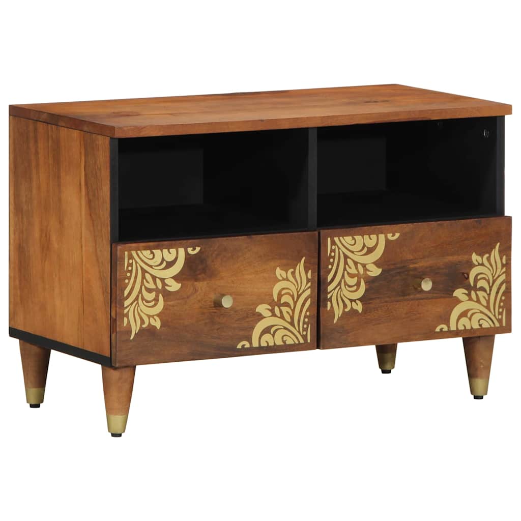 TV Stand Honey Brown 70 x 33 x 46 cm Solid Mango Wood