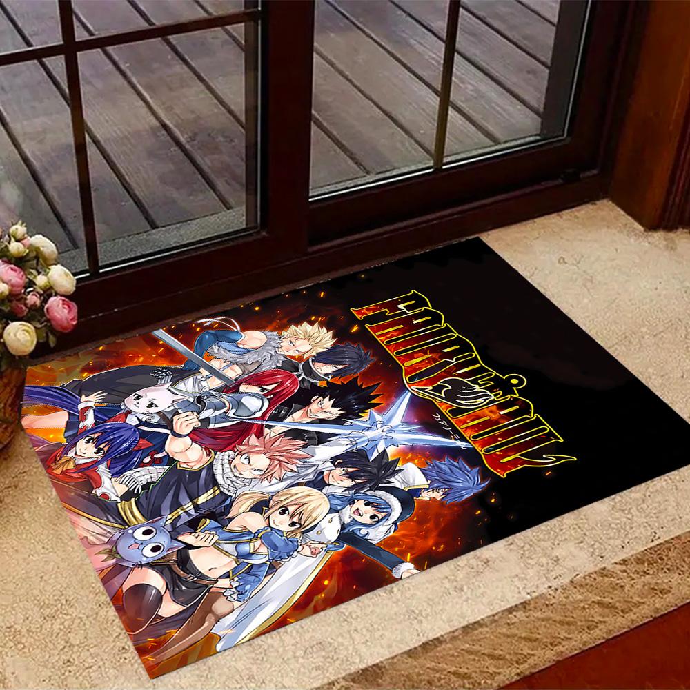 Fantasy Friends Adventure Themed Anti-Slip Rugs - Polyester Home Decor, Suitable for Bedrooms, Living Rooms, Doorways, Studios, and Decorations