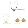 Simple Metal Shells Pendant Necklace Earrings Sweet Cool Collar Necklace Choker Neck Chain Y2K Earrings Fashion Jewelry