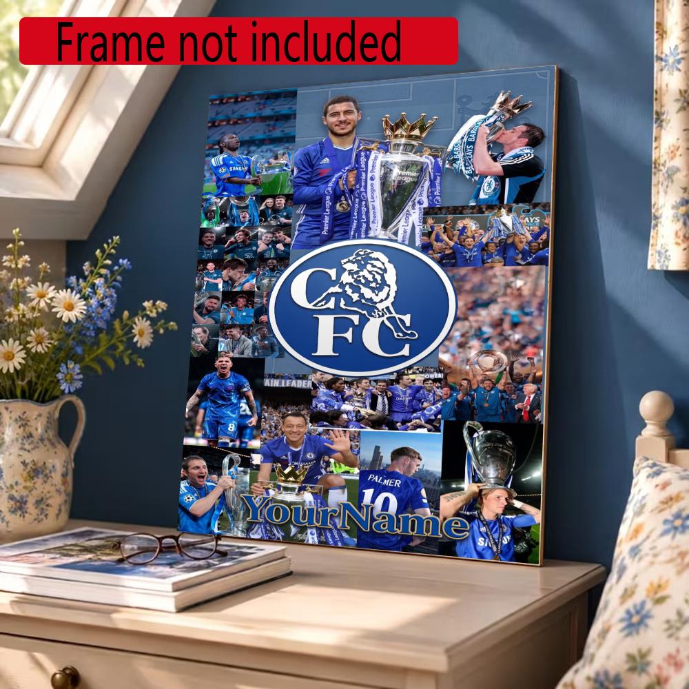Chelsea Fc Customize Your Name Diamond Painting Round Diamond Rhinestones Mosaic Diamond Embroidery Wall Paintings Rhinestones Gift Frameless