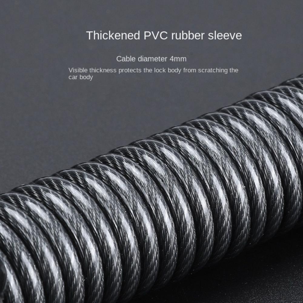 WEST BIKING Combination Cable Bike Lock Steel Cable Bike Chain Lock  for Mountain/Road Bikes