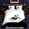 Set Biancheria da Letto Swansea City Design 1 Copripiumino + 2 Federe Morbido Traspirante Biancheria da Letto per la Casa