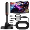 Antena de TV Interna - GPFUOEA - HDTV - Base Magnética - Amplificador Integrado - Cabo 5m