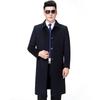 Men's Cashmere Coat Long Light Business Casual Middle-aged Dad Coat Men's Wool Coat
