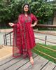 Indyjski Damski Designerski Garnitur Salwar Kameez Kurta Spodnie Dupatta Zestaw Odzież Imprezowa Designerski Top Tunika Kurti