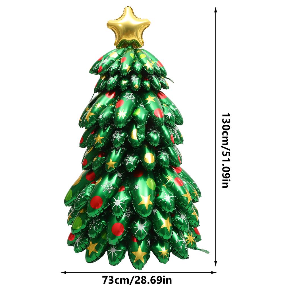 Inflatable Christmas Tree Aluminium Foil Balloon Inflatable Green Christmas Tree  Outdoor Holiday Yard Decoration Green Baubles